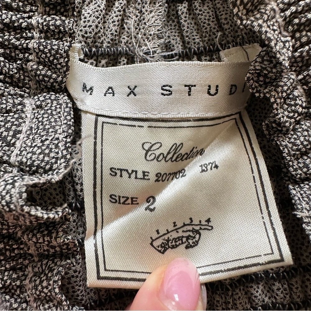 Max Studio Collection Wide Leg Pleated Palazzo Pants 2 - Picture 3 of 11